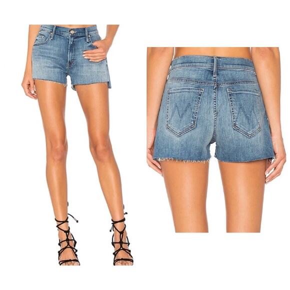 Mother Teaser Step Fray Shorts Lucky Strike Size 27 Mother Denim Shorts - Picture 1 of 9